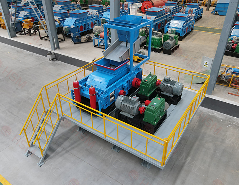 液壓對輥制砂機專破鐵礦石/銅礦/錳礦/金礦，細碎效率提升